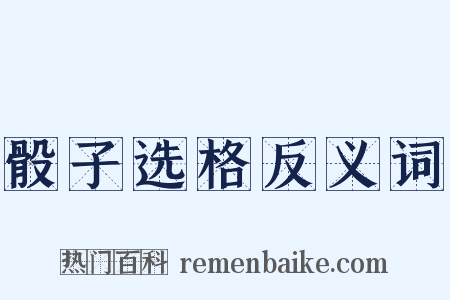 骰子选格反义词是什么意思的图片